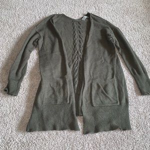 Dark green braid cardigan
